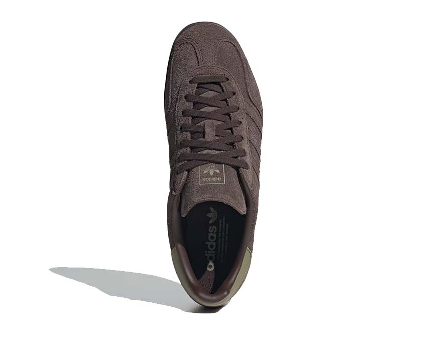 Calzature sportive da interno in pelle scamosciata color marrone scuro