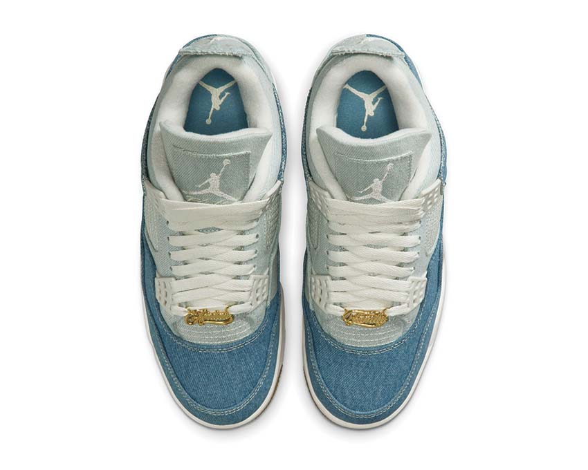 Scarpe sportive stile retrò in tessuto denim con dettagli lavorati