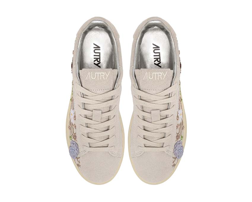 Scarpe sportive basse da donna con stampa floreale