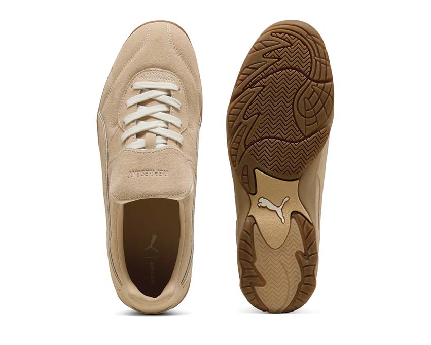 Scarpa da Calcio per Interni in Pelle Color Beige