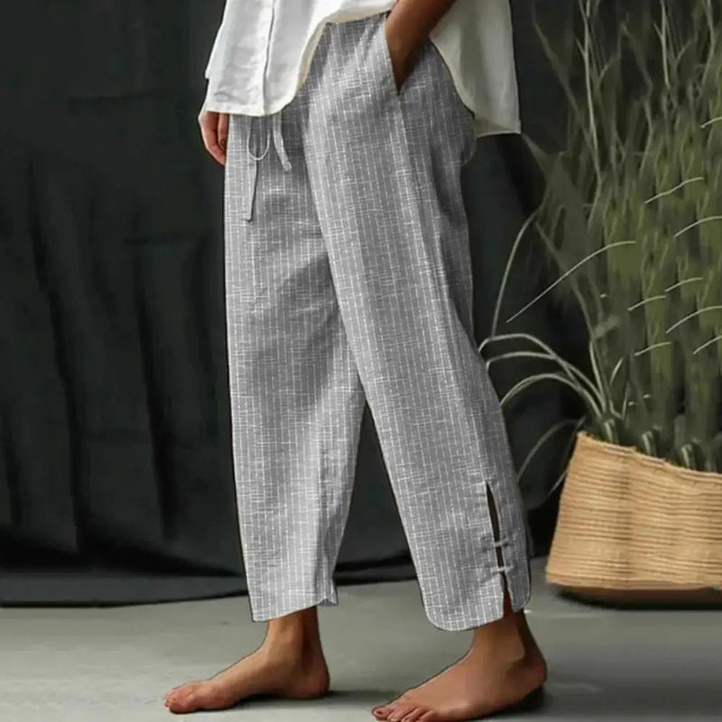 Pantaloni Casual Confortevoli in Cotone e Lino