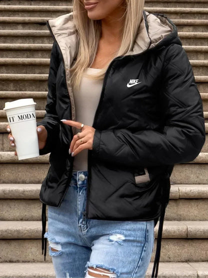 Giacca Puffer Leggera con Cappuccio