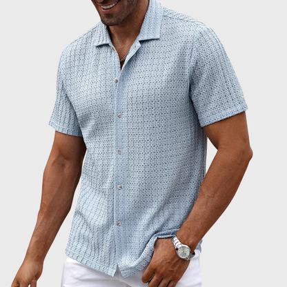 Camicia a Maglia Testurizzata con Stile Elegante