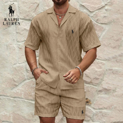 Set Estivo Testurizzato - Camicia e Pantaloni Corti in Offerta