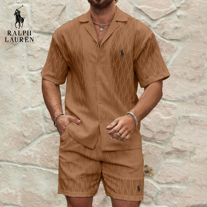 Set Estivo Testurizzato - Camicia e Pantaloni Corti in Offerta