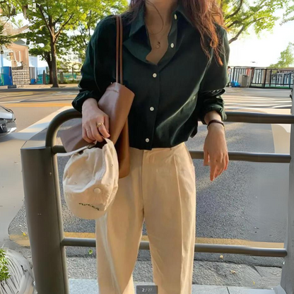 Camicia in Cotone a Maniche Lunghe