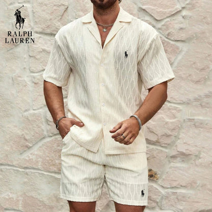 Set Estivo Testurizzato - Camicia e Pantaloni Corti in Offerta