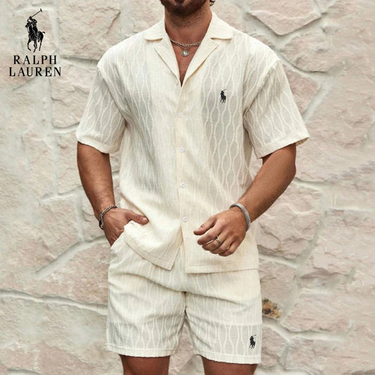 Set Estivo Testurizzato - Camicia e Pantaloni Corti in Offerta