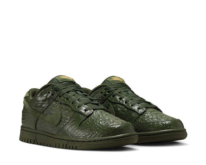 Scarpe basse da donna in pelle con motivo coccodrillo verde