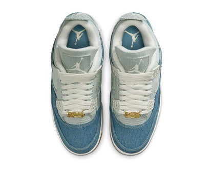 Scarpe sportive stile retrò in tessuto denim con dettagli lavorati