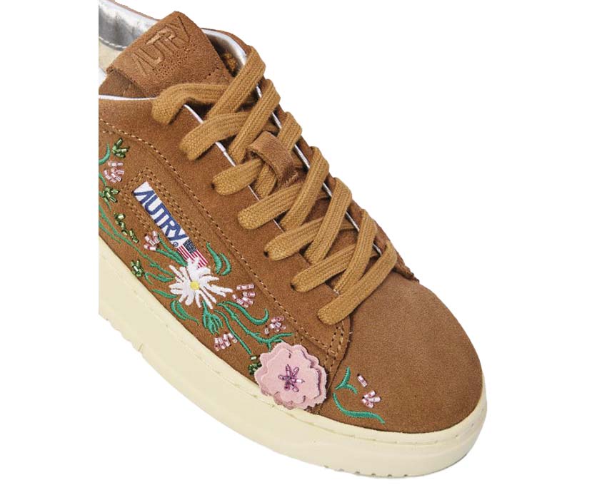 Scarpe sportive basse da donna con stampa floreale