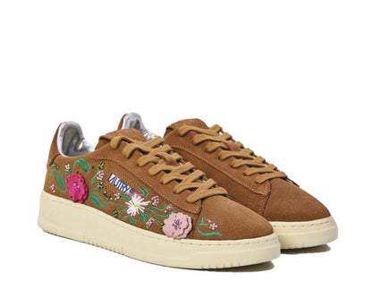 Scarpe sportive basse da donna con stampa floreale