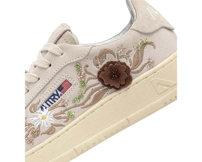 Scarpe sportive basse da donna con stampa floreale