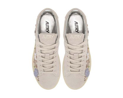 Scarpe sportive basse da donna con stampa floreale