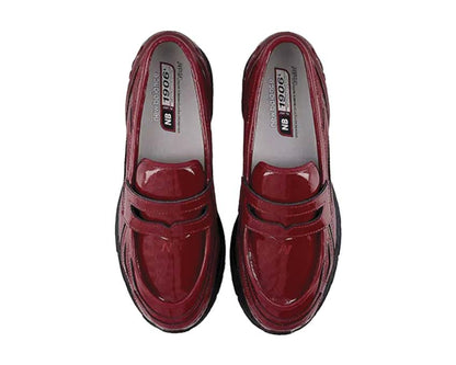 Scarpe sportive rosse con motivo a pelle di coccodrillo