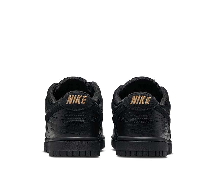 Scarpa bassa in pelle nera con motivo coccodrillo per la stagione primaverile ed estiva