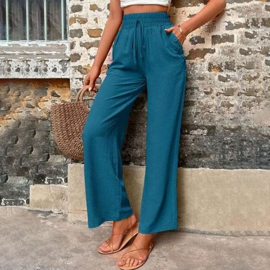 Pantaloni Casual in Tinta Unita