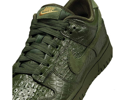 Scarpe basse da donna in pelle con motivo coccodrillo verde
