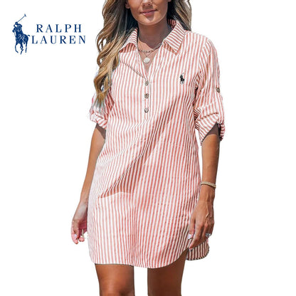 Vestito Camicia a Righe da Donna